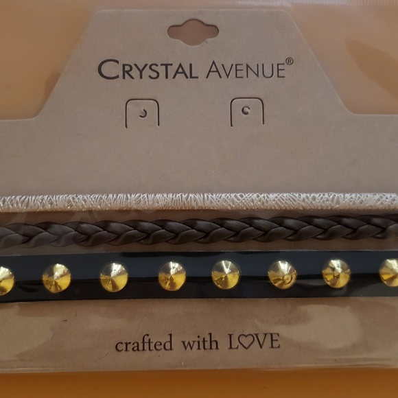 Faux Leather 3 Choker Necklaces - Picture 1 of 8